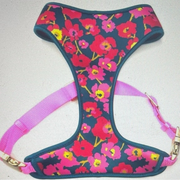 Pink floral, reversible dog harness /Vibrant life, dog harness - Picture 6 of 7